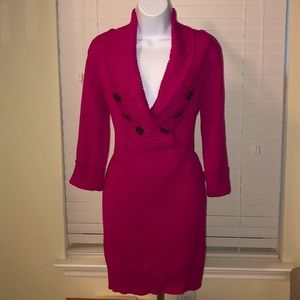 New Style & Co Pink Sweater Dress Small
